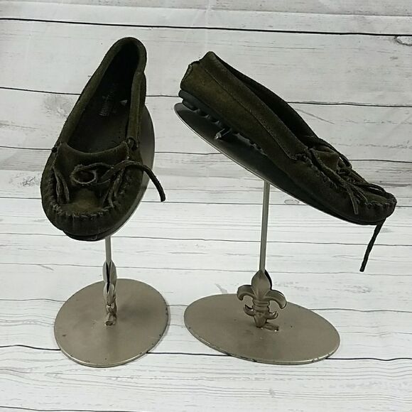 Minnetonka Cute Brown Slippers Size 6 - Picture 2 of 5